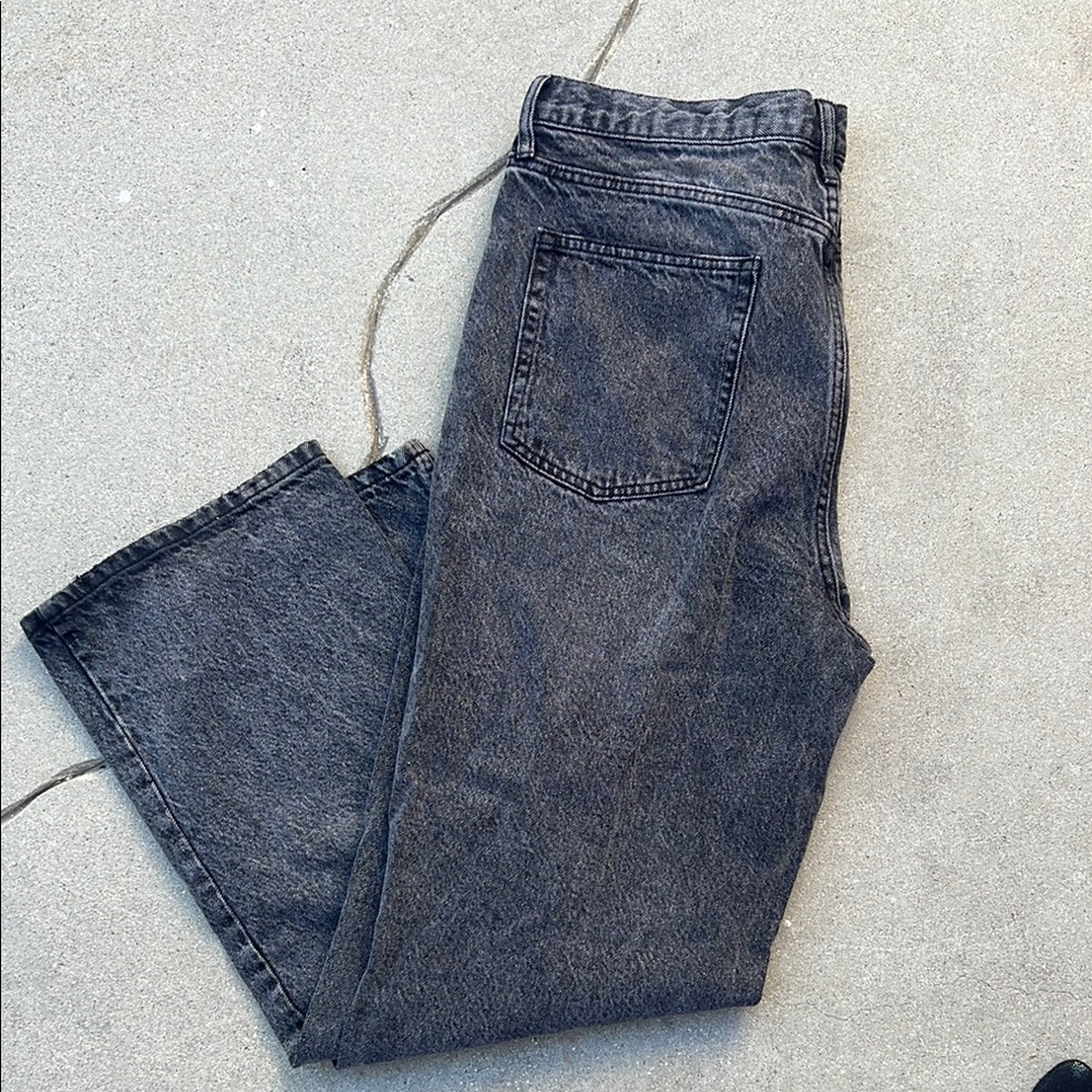 Fashion Nova Charcoal Wide Leg Jeans